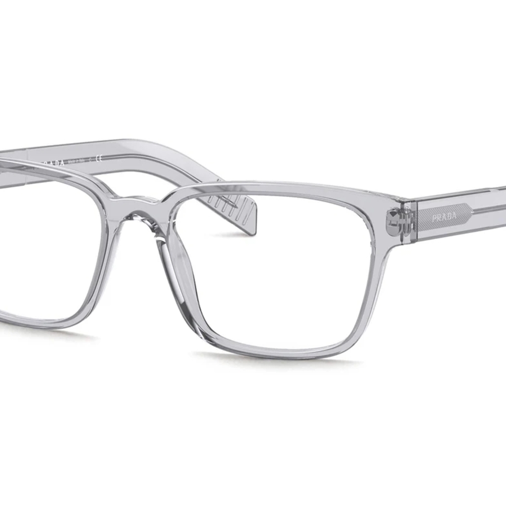 Prada Men's Transparent Gray Glasses